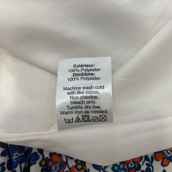 J.Crew Floral Print Dress Firey Sunset Relaxed Fit Ruffled Feminine Womens XXS - Picture 12 of 13